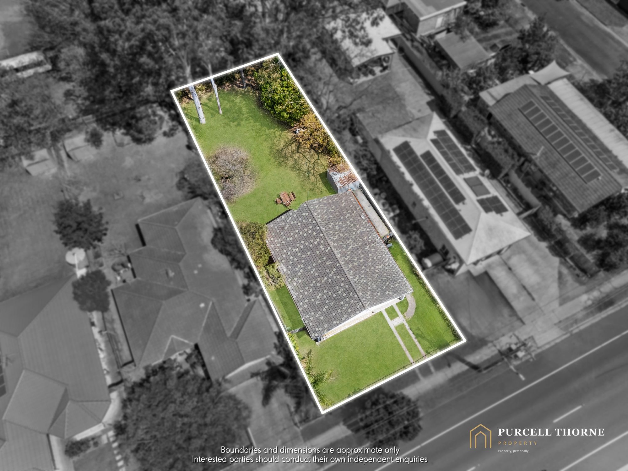 Aerial and location at 74 Smiths Road